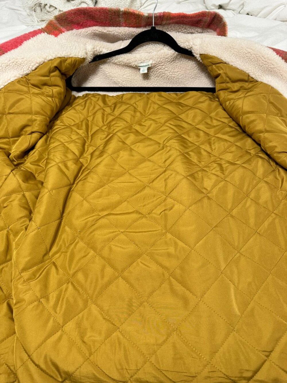 Sundance Harvest Sky Plaid Women's Jacket Sherpa Hooded Coat Size Small - Picture 13 of 13
